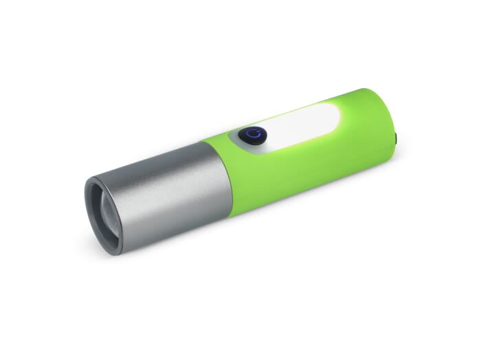 Lampe de poche LED personnalisée rechargeable 10W zoom 300lm Vert Clair
